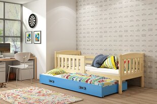 Детская кроватка без матраса BMS14PRZI, 90x200 см, светло коричневый/синий цена и информация | Детские кровати | kaup24.ee
