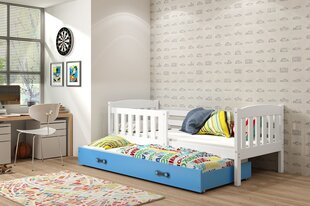Детская кроватка без матраса BMS14BZI, 90x200 см, белый/синий цена и информация | Детские кровати | kaup24.ee