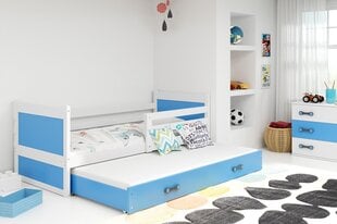 Детская кроватка без матраса BMS27ZI, 90x200 см, белый/синий цена и информация | Детские кровати | kaup24.ee