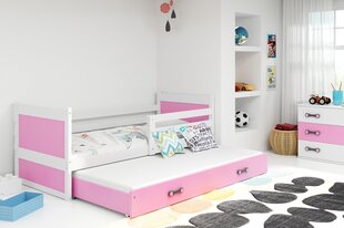Детская кроватка без матраса BMS27R, 90x200 см, белый/розовый цена и информация | Детские кровати | kaup24.ee