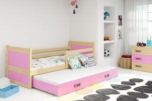 Детская кроватка без матраса BMS29R, 90x200 см, светло коричневый/розовый цена и информация | Детские кровати | kaup24.ee