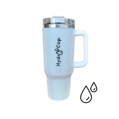 HydroCup kõrrega termokruus XL 1200ml, kristallidega valge hind ja info | Termosed, termostassid | kaup24.ee