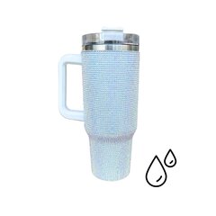 HydroCup kõrrega termokruus XL 1200ml, kristallidega valge hind ja info | Termosed, termostassid | kaup24.ee