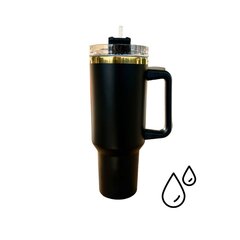 HydroCup kõrrega termokruus XL 1200ml, kuldne must hind ja info | Termosed, termostassid | kaup24.ee