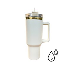 HydroCup kõrrega termokruus XL 1200ml, kuldne kreemine hind ja info | Termosed, termostassid | kaup24.ee