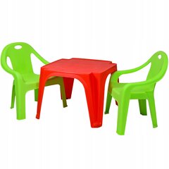 Lastelaud, plastikust laud + 2 tooli komplekt hind ja info | Laste lauad ja toolid | kaup24.ee