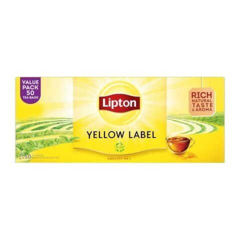 Must tee Lipton Yellow Label, 50 tk hind ja info | Tee | kaup24.ee