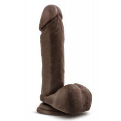 DR. SKIN PLUS 8 INCH POSABLE DILDO WITH BALLS CHOCOLATE цена и информация | Фаллоимитаторы | kaup24.ee