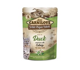 Carnilove Duck Catnip teraviljavaba, märgtoit kassidele, 85 g x 12 hind ja info | Konservid kassidele | kaup24.ee