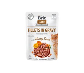 Brit Care Fillets in Gravy Hearty Duck märgtoit kassidele, 85 g x 12 hind ja info | Konservid kassidele | kaup24.ee