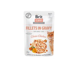 Brit Care Fillets in Gravy Choice Chicken märgtoit kassidele, 85 g x 12 hind ja info | Konservid kassidele | kaup24.ee