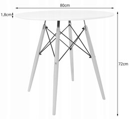 5-частный обеденный комплект Leobert Todi Lago, белый/черный цена и информация | Комплекты мебели для столовой | kaup24.ee