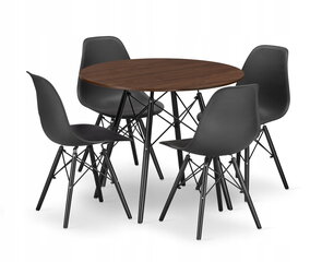 5-частный обеденный комплект Leobert Todi Osaka, серый/черный цена и информация | Комплекты мебели для столовой | kaup24.ee