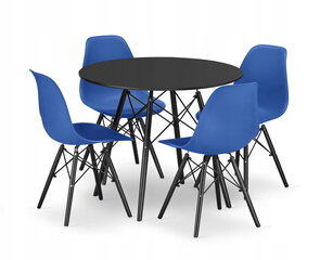 5-частный обеденный комплект Leobert Todi Osaka, черный/синий цена и информация | Комплекты мебели для столовой | kaup24.ee
