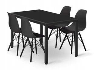 5-частный обеденный комплект Leobert Tessa Osaka, черный цена и информация | Комплекты мебели для столовой | kaup24.ee