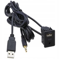 Kaabliadapter Usb Pesa Aux Jack 3,5 Mm Universal 1,5 M Pikenduskaabel, ME Premium hind ja info | Lisaseadmed | kaup24.ee