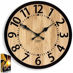 ModernClock seinakell, must, pruun, 33 cm hind ja info | Kellad | kaup24.ee