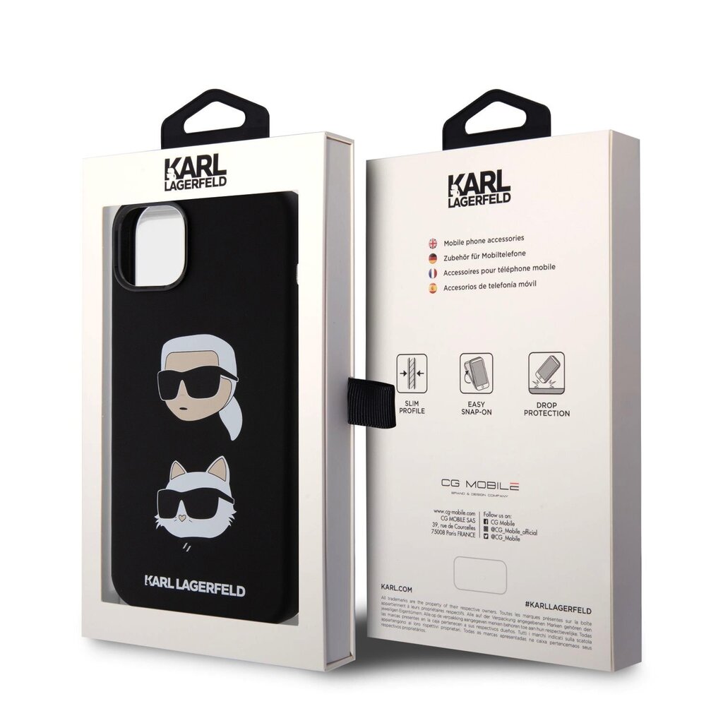 Karl Lagerfeld Liquid Silicone Karl and Choupette Heads Case цена и информация | Telefoni kaaned, ümbrised | kaup24.ee