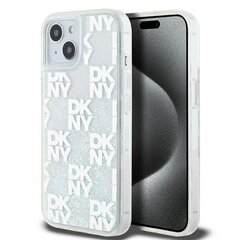 DKNY DKHCP15SLCPEPT iPhone 15 | 14 | 13 6.1" biały|white hardcase Liquid Glitter Multilogo цена и информация | Чехлы для телефонов | kaup24.ee