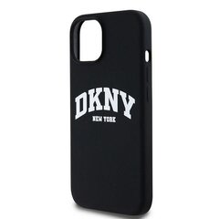 DKNY DKHMP15XSNYACH iPhone 15 Pro Max 6.7" czarny|black hardcase Liquid Silicone White Printed Logo MagSafe цена и информация | Чехлы для телефонов | kaup24.ee