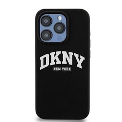 DKNY DKHMP15XSNYACH iPhone 15 Pro Max 6.7" czarny|black hardcase Liquid Silicone White Printed Logo MagSafe цена и информация | Чехлы для телефонов | kaup24.ee