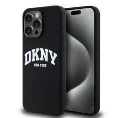 DKNY DKHMP15XSNYACH iPhone 15 Pro Max 6.7" czarny|black hardcase Liquid Silicone White Printed Logo MagSafe цена и информация | Чехлы для телефонов | kaup24.ee