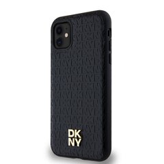 DKNY PU Leather Repeat Pattern Stack Logo MagSafe Case for iPhone 11 Black цена и информация | Чехлы для телефонов | kaup24.ee