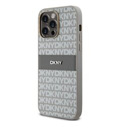 DKNY PU Leather Repeat Pattern Tonal Stripe Case for iPhone 14 Pro Beige цена и информация | Чехлы для телефонов | kaup24.ee