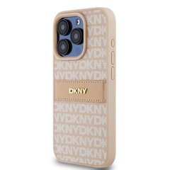 DKNY PU Leather Repeat Pattern Tonal Stripe Case for iPhone 14 Pro Max Pink цена и информация | Чехлы для телефонов | kaup24.ee