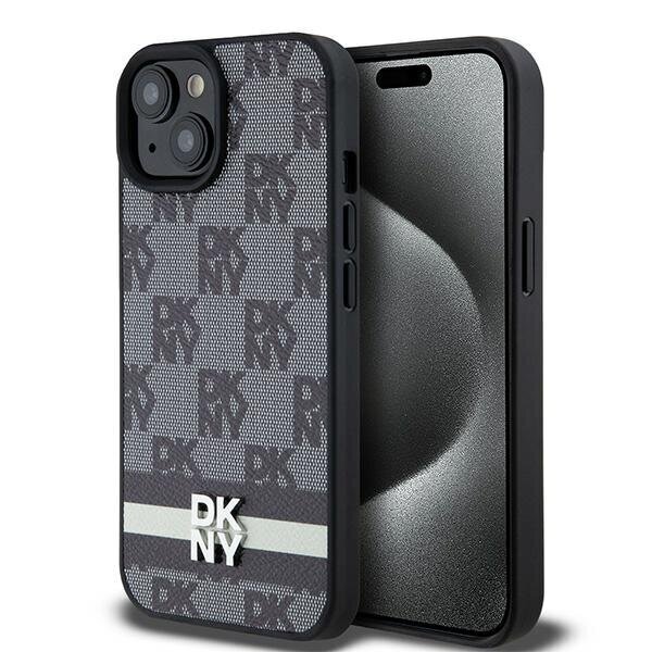 DKNY Hardcase Leather Checkered Mono Pattern & Printed Stripes цена и информация | Telefoni kaaned, ümbrised | kaup24.ee