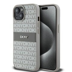 DKNY DKHCP15MPRTHSLE iPhone 15 Plus | 14 Plus 6.7" beżowy|beige hardcase Leather Mono Stripe & Metal Logo цена и информация | Чехлы для телефонов | kaup24.ee