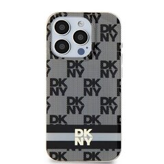 DKNY DKHMP14SHCPTSK iPhone 14 | 15 | 13 6.1" czarny|black hardcase IML Checkered Mono Pattern & Printed Stripes MagSafe цена и информация | Чехлы для телефонов | kaup24.ee