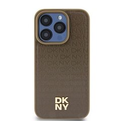 DKNY DKHMS24SPSHRPSK S24 S921 czarny|black hardcase Leather Pattern Metal Logo MagSafe цена и информация | Чехлы для телефонов | kaup24.ee