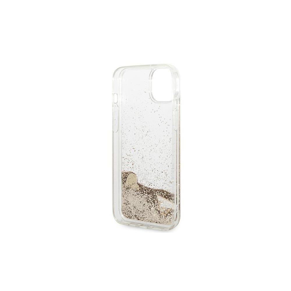 Guess iPhone 14 Pro 6,1 GUOHCP14LGLHFLGO gold HC Liquid Glitter Charms цена и информация | Telefoni kaaned, ümbrised | kaup24.ee