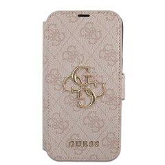 Guess PU 4G Metal Logo Book Case for iPhone 15 Pro Pink цена и информация | Чехлы для телефонов | kaup24.ee