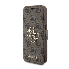 Guess PU Leather 4G Metal Logo Book Case for iPhone 15 Pro Brown цена и информация | Чехлы для телефонов | kaup24.ee