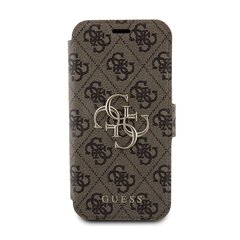 Guess PU Leather 4G Metal Logo Book Case for iPhone 15 Pro Brown цена и информация | Чехлы для телефонов | kaup24.ee