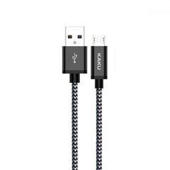 iKaku KSC-107 Прочный плетеный Micro USB провод для заряда и передачи данных 1m Black цена и информация | Кабели для телефонов | kaup24.ee