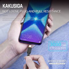 iKaku KSC-225 Type-C кабель для зарядки и передачи данных 1m/ Чёрный цена и информация | Кабели для телефонов | kaup24.ee