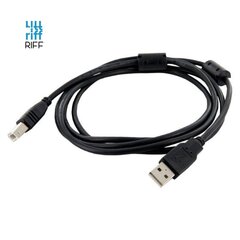 Riff USB 2.0 A-plug AM-BM Кабель для принтера 1.5m Черный цена и информация | Кабели и провода | kaup24.ee