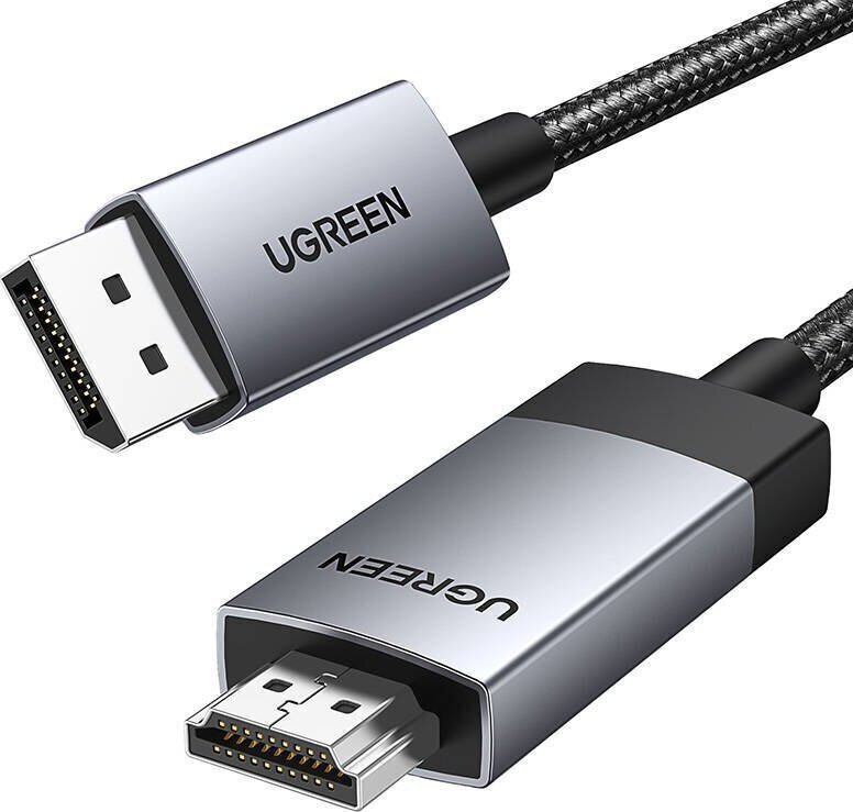 Ugreen, Display Port HDMI DP119 4K, 1m hind ja info | Kaablid ja juhtmed | kaup24.ee