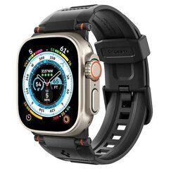 Spigen Rugged Ultra Band Apple Watch 4|5|6|7|8|9|SE|Ultra|Ultra 2 42|44|45|49mm czarny|matte black AMP07105 цена и информация | Аксессуары для смарт-часов и браслетов | kaup24.ee
