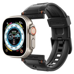 Spigen Rugged Ultra Band Apple Watch 4|5|6|7|8|9|SE|Ultra|Ultra 2 42|44|45|49mm czarny|matte black AMP07105 цена и информация | Аксессуары для смарт-часов и браслетов | kaup24.ee