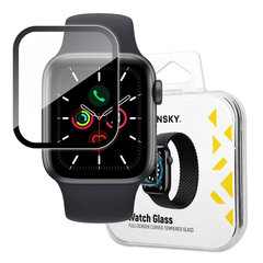 Wozinsky Watch Glass Гибридное стекло для Apple Watch 6 44 мм / Watch 5 44 мм / Watch 4 44 мм / Watch SE 44 мм, черный цена и информация | Аксессуары для смарт-часов и браслетов | kaup24.ee