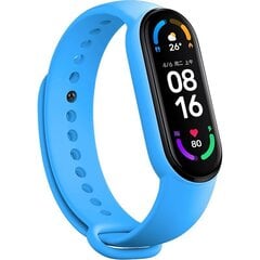 Браслет для Xiaomi Mi Band 5/6/7, голубой цена и информация | Аксессуары для смарт-часов и браслетов | kaup24.ee