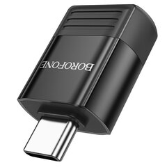 Адаптер Borofone OTG BV18 ​​— Type C — USB — черный цена и информация | Адаптеры и USB-hub | kaup24.ee