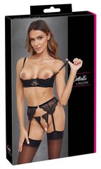 Seksikas pesukomplekt Cottelli Lingerie Hebe, 75B/S, must hind ja info | Naiste sekspesu | kaup24.ee