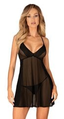 Секси-платье Obsessive Babydoll, XS/S, черное цена и информация | Сексуальное женское белье | kaup24.ee