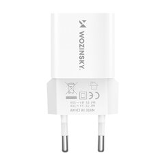 Wozinsky WWCEAC GaN USB-A USB-C Настенное зарядное устройство 33 Вт — белое цена и информация | Зарядные устройства для телефонов | kaup24.ee