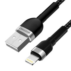 Wozinsky WNBAL2 Кабель USB-A/Lightning 2,4А 2 м - черный цена и информация | Кабели для телефонов | kaup24.ee